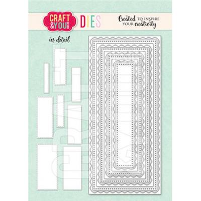 Craft & You Design Cutting Dies - DL Base Decorative Stiches