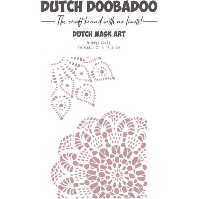 Dutch Doobadoo Mask Art Stencil - Grunge Doily
