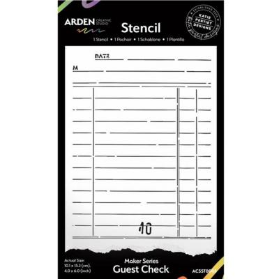 Arden Creative Studio Stencil - Guest Check