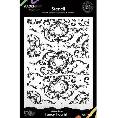 Arden Creative Studio Stencil - Fancy Flourish