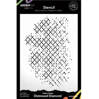Arden Creative Studio Stencil - Distressed Diamond