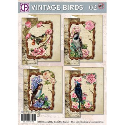 Creatief Art  Vintage Birds 02 Card Kit