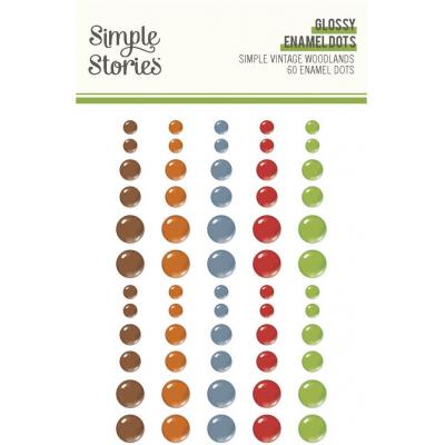 Simple Stories Simple Vintage Woodlands - Glossy Enamel Dots