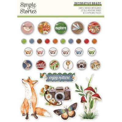 Simple Stories Simple Vintage Woodlands - Decorative Brads