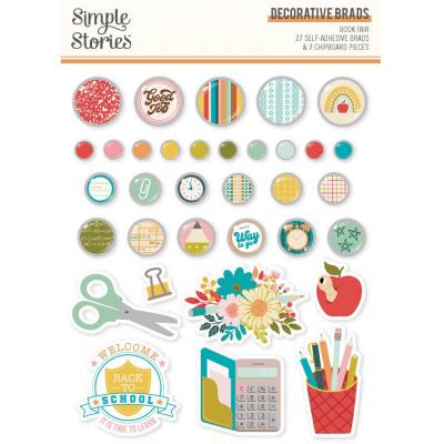 Simple Stories Book Fair - Decorative Brads