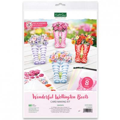 Katy Sue Designs Card Making Kit - Wonderful Wellington Boots