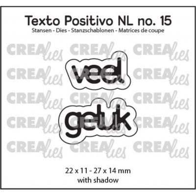 Crealies Texto Positivo Dies Dutch - Veel Geluk (NL)