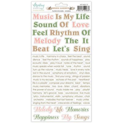 Mintay Papers Music Garden - Words