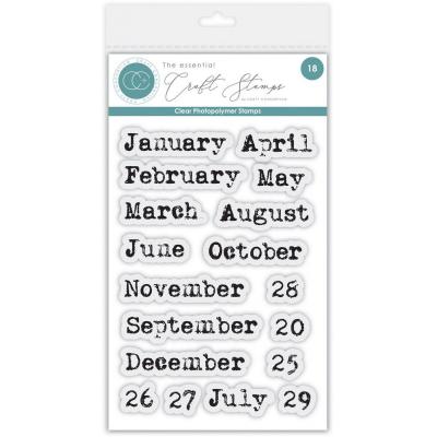 Craft Consortium Journalling & Mixed Media Phase 2 Stempel - Journal - Months