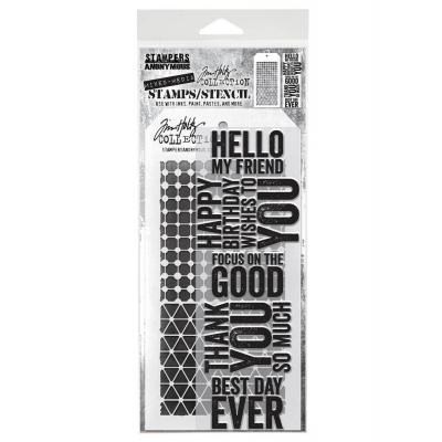 tampers Anonymous Mixed Media Tim Holtz Stempel + Schablone - Mixed Media #40