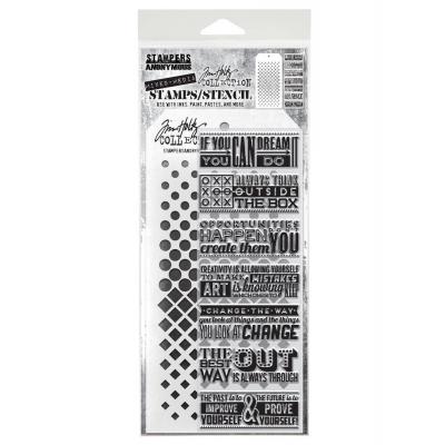 tampers Anonymous Mixed Media Tim Holtz Stempel + Schablone - Mixed Media #17