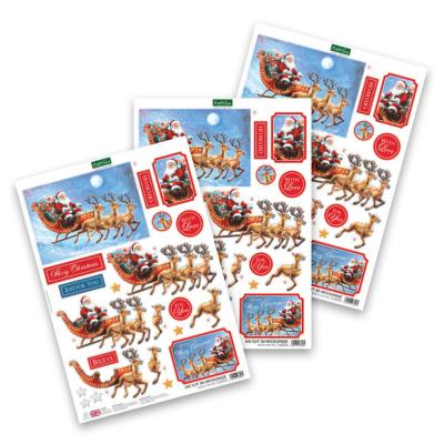 Katy Sue Designs 3D Die-Cut Decoupage - Santa In The Sky