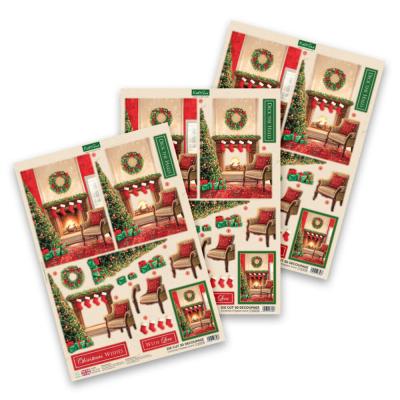Katy Sue Designs 3D Die-Cut Decoupage - Fireplace Scene