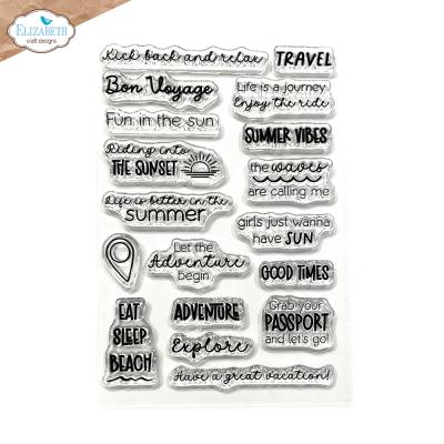 Elizabeth Craft Designs Good Times Stempel - Summer Travel Sentiments