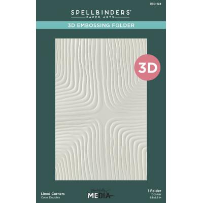 Spellbinders Paper Arts 3D Embossing Folder - Lined Corners