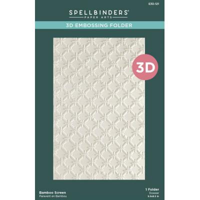 Spellbinders Paper Arts 3D Embossing Folder - Bamboo Screen
