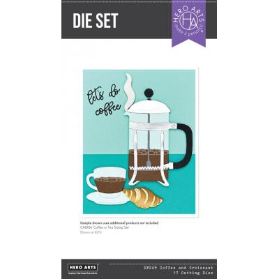 Hero Arts What's Brewing? Die Set - Coffee And Croissant