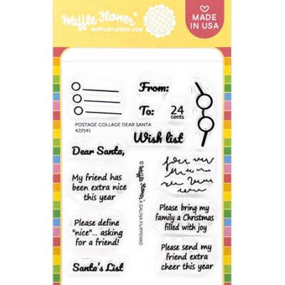 Waffle Flower Stempel - Postage Collage Dear Santa