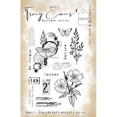 Tracy Evans Stempel - Dog Rose & Butterfly