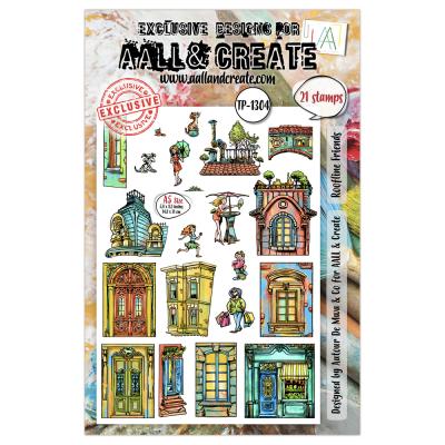 Aall and Create AALLtropolis Stamp Set - Roofline Friends