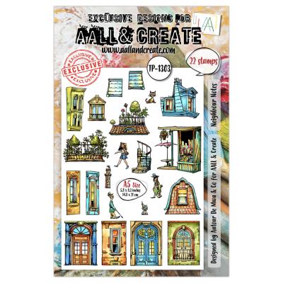 Aall and Create AALLtropolis Stamp Set - Neighbour Notes