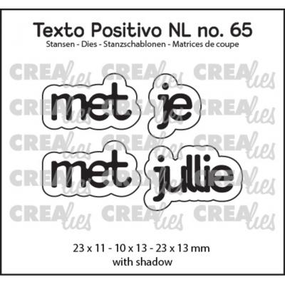 Crealies Texto Positivo Dies Dutch - Met Je / Met Jullie (NL)