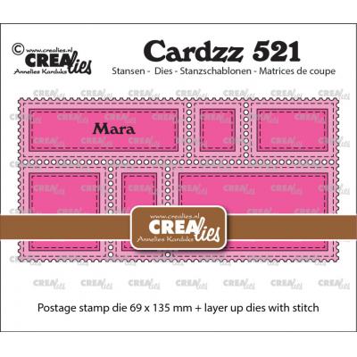 Crealies Cutting Dies - Postage Stamp Frame Mini Slimline Mara