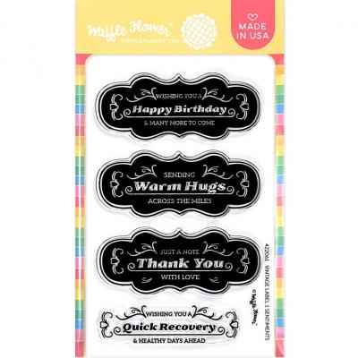 Waffle Flower Stempel - Vintage Label 1