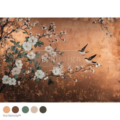 Prima Marketing Re-Design Decoupage Fiber - Feathers In The Glow