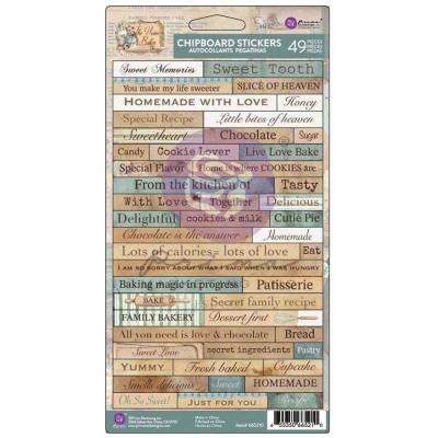 Prima Marketing The Home Baker - Chipboard Stickers
