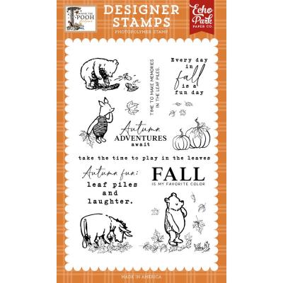 Echo Park Winnie The Pooh Autumn Stempel - Autumn Adventures Await