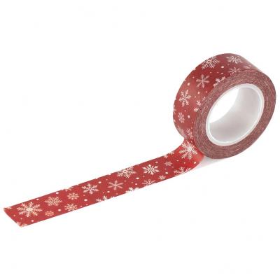 Echo Park Christmas Express Washi Tape - So Very Merry Red Snowflakes