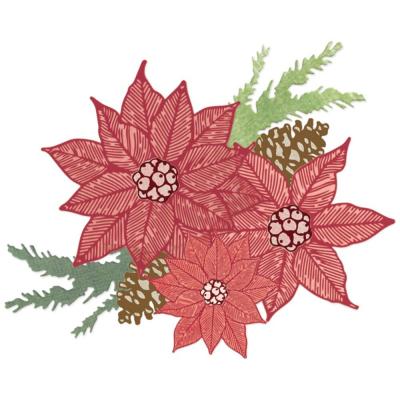 Sizzix Sizzix 49 and Market Framelits Die und Stempel - Poinsettia Trio