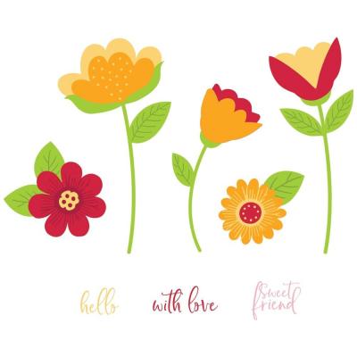 Sizzix Catherine Pooler Stempel - Whimsy Bloom #1