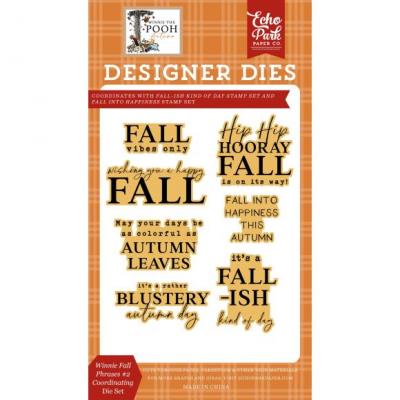 Echo Park Winnie The Pooh Autumn Die Set - Winnie Fall Phrases #2