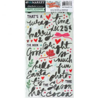 49 And Market Mistletoe And Memories - Puffy Stickers