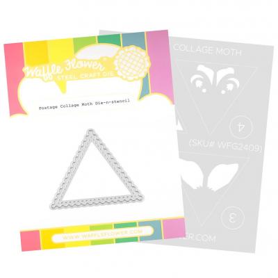 Waffle Flower Die-n-Stencil - Postage Collage Moth