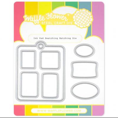 Waffle Flower Die - Ink Pad Swatching