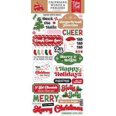 Echo Park Santa's Christmas Delivery - Chipboard Word & Phrases