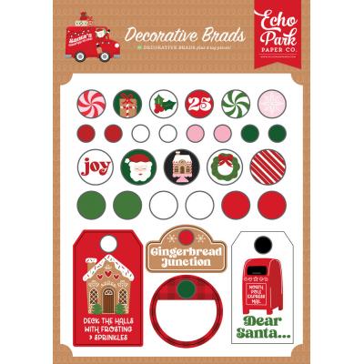 Echo Park Santa's Christmas Delivery - Adhesive Brads