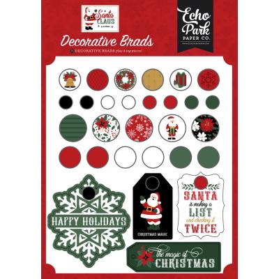 Echo Park Santa Claus - Adhesive Brads