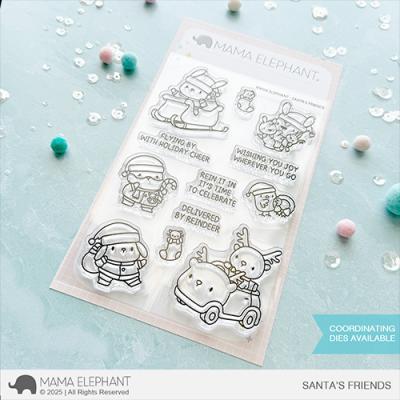 Mama Elephant Stempel - Santa's Friends