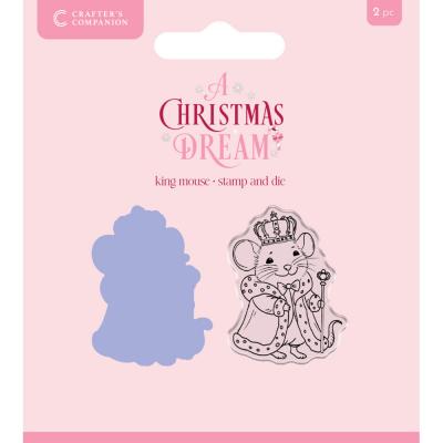 Crafter's Companion A Christmas Dream Stamp & Die - King Mouse