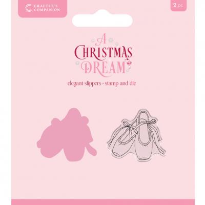 Crafter's Companion A Christmas Dream Stamp & Die - Elegant Slippers