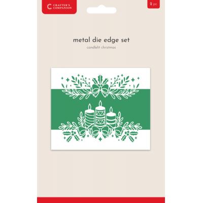 Crafter's Companion Christmas Metal Die Edge Set - Candlelit Christmas