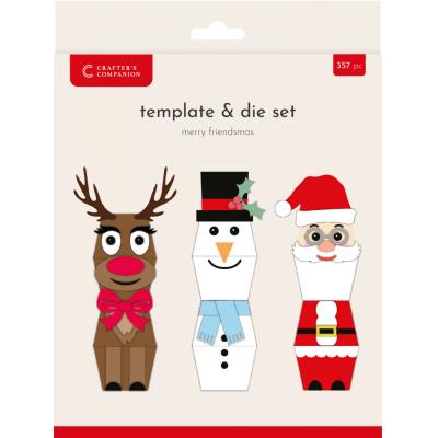 Crafter's Companion Metal Die & Template - Merry Friendsmas