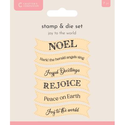 Crafter's Companion Joyous Angel Stamp & Die - Joy To The World