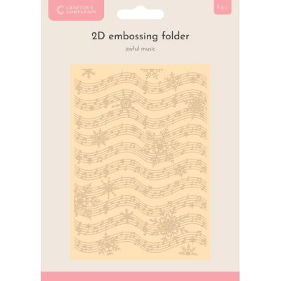 Crafter's Companion Joyous Angel 2D Embossing Folder - Joyful Music