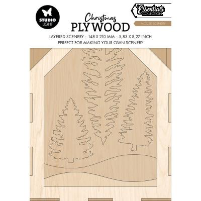 StudioLight House Scenery Christmas Plywood