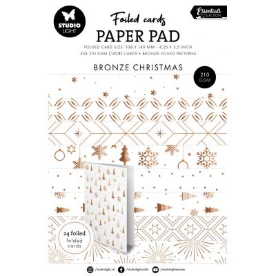 StudioLight Foiled Cards - Bronze Christmas